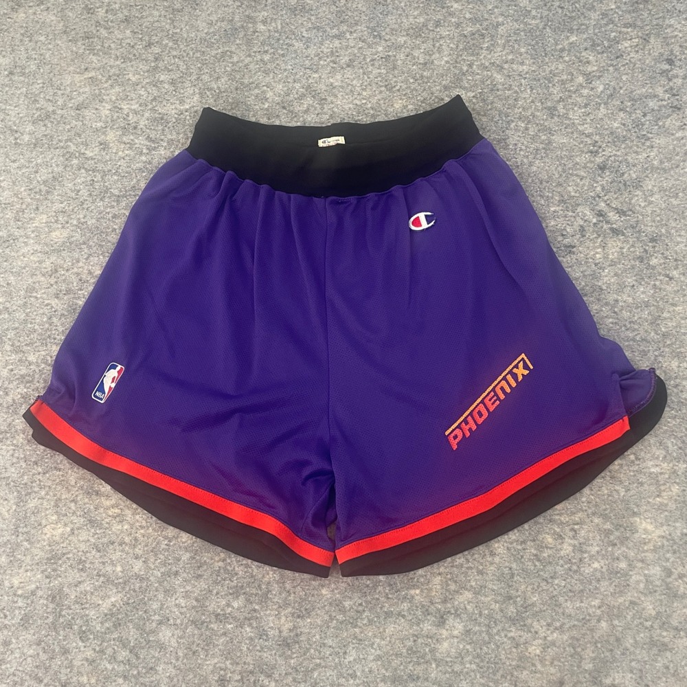 VTG Champion Phoenix Suns NBA Shorts Men's L Purple Black Orange 90s USA